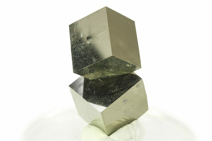 Shiny, Natural Pyrite Cube Cluster - Navajun, Spain #307066